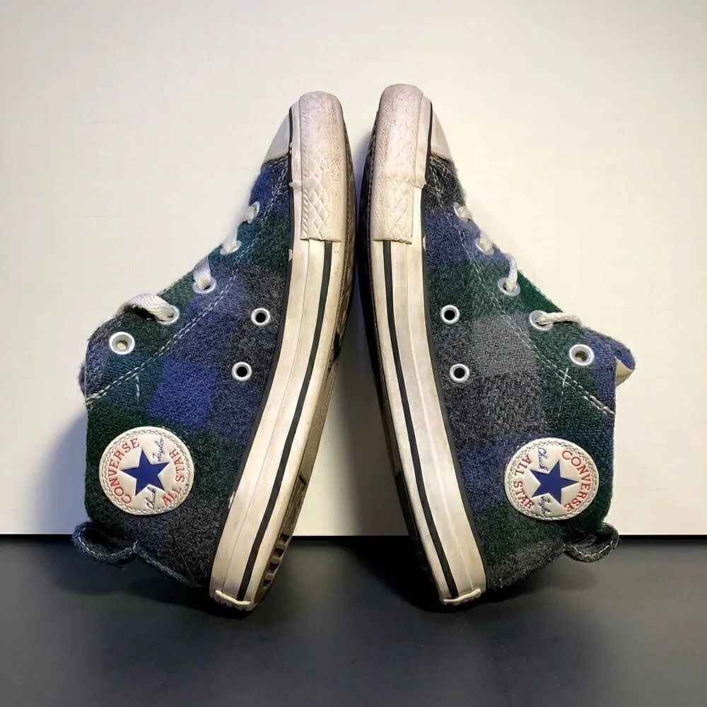 Kids CONVERSE All Star Multicolor Plaid Low Top Shoes / Size 3